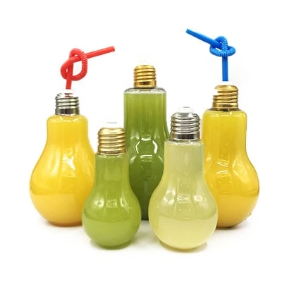 NH kuum müük plastikust 400 ml BPA tasuta joogimahla joogiga lemmikloomade LED lambipirni pudelid